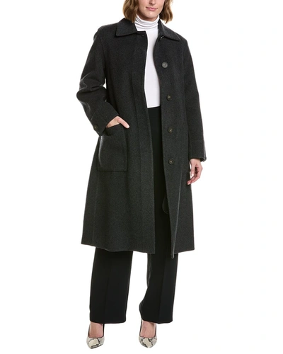 Shop Vince Fine Wool-blend Overcoat In Grey