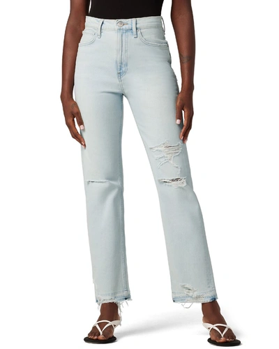 Shop Hudson Jeans Jade High-rise Straight Loose Fit Aries Jean In Blue