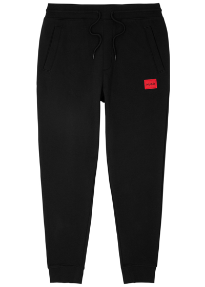 Shop Hugo Logo Cotton Sweatpants In Black