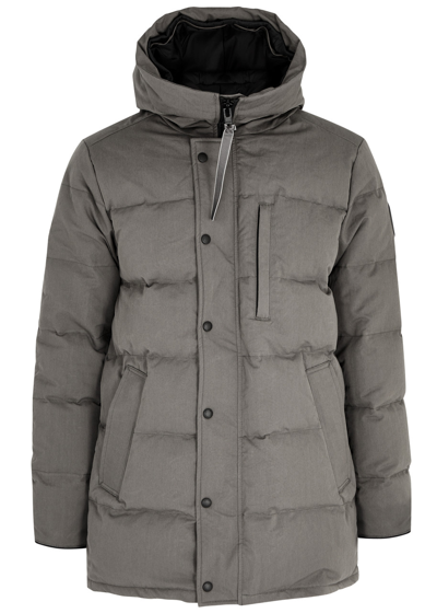 Shop Canada Goose Carson Quilted Cotton-blend Parka In Dark Grey