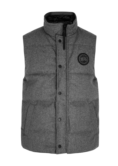 Shop Canada Goose Garson Quilted Wool-blend Gilet In Light Grey