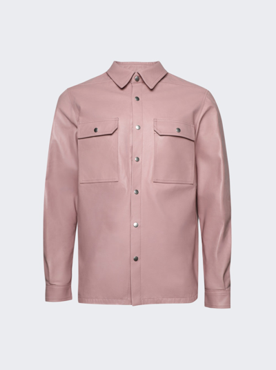 Shop Rick Owens Outershirt In Dusty Pink