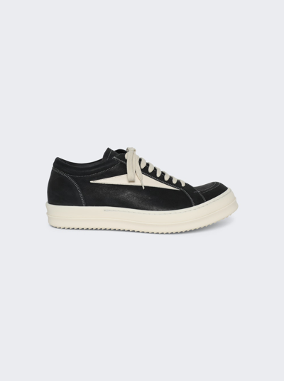 Shop Rick Owens Scarpe In Pelle  Vintage Sneakers In Black And White