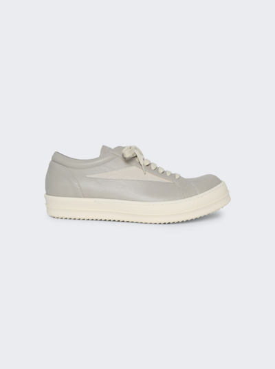 Shop Rick Owens Scarpe In Pelle  Vintage Sneakers In Pear And Milk