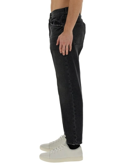 Shop Lardini Straight Leg Jeans In Black