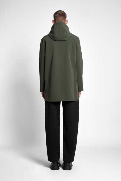 Shop Stutterheim Stockholm Lightweight Matte Raincoat In Green