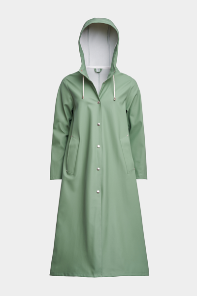 Shop Stutterheim Mosebacke Long Raincoat In Loden Green