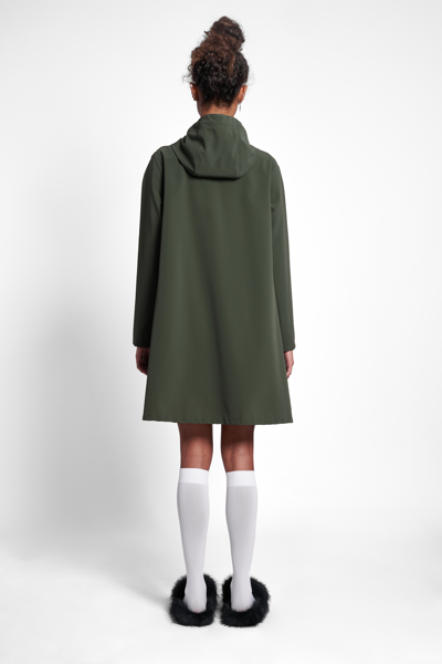 Stutterheim Mosebacke Lightweight Matte Raincoat In Green