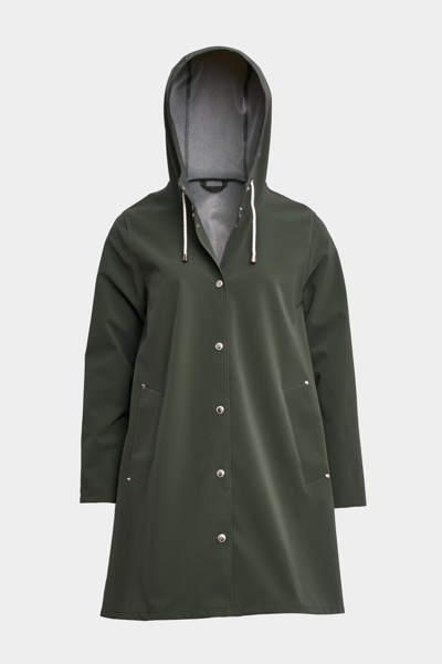 Stutterheim Mosebacke Lightweight Matte Raincoat In Green