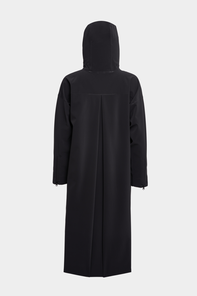Shop Stutterheim Sandviken Long Matte Zip Raincoat In Black