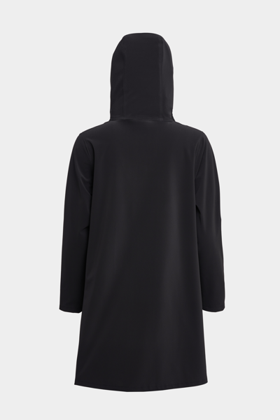 Stutterheim Mosebacke Lightweight Matte Zip Raincoat In Black