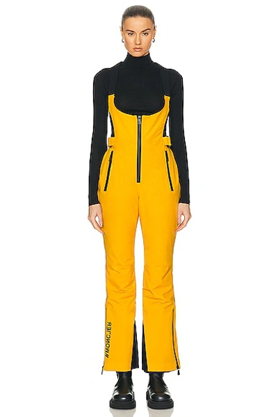 Shop Moncler Ski Suit In Yellow