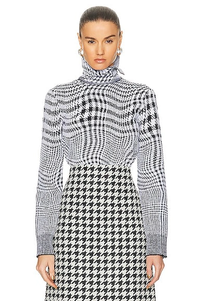 Shop Burberry Turtleneck Sweater In Monochrome
