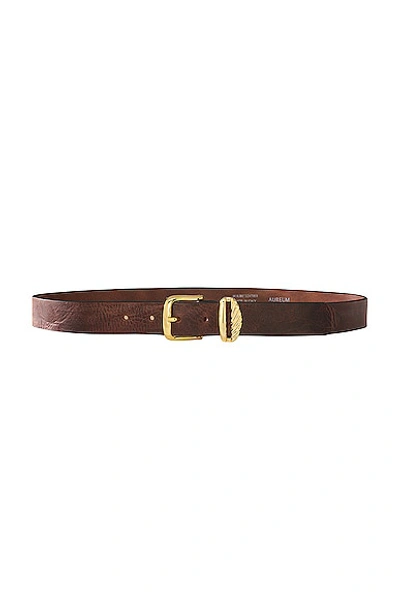 Shop Aureum Brown & Gold French Rope Belt