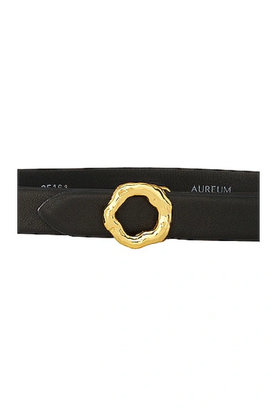 Shop Aureum Black & Gold Motif Belt