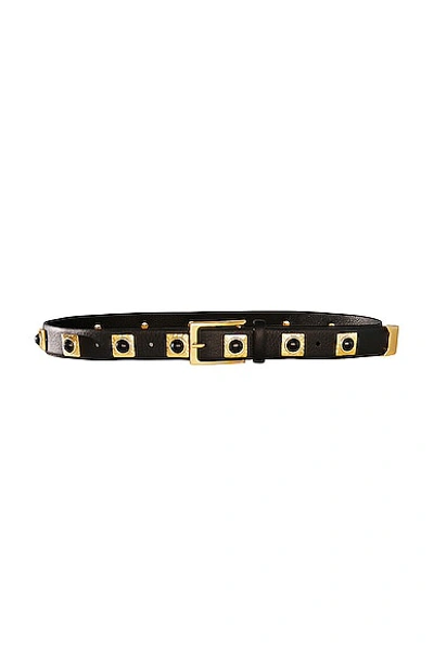 Aureum Black Studded Belt In Black