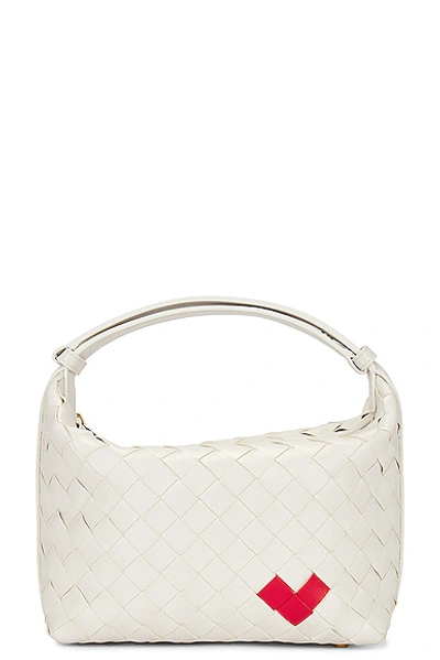 Shop Bottega Veneta Mini Shoulder Heart Rectangle Bag In White