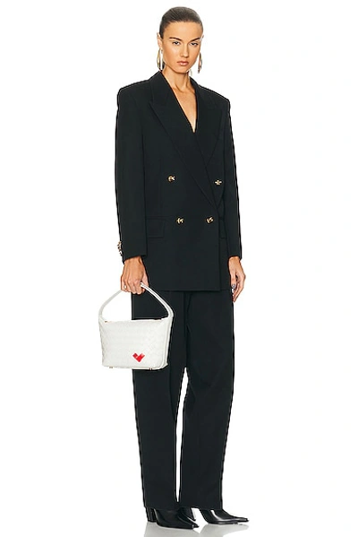 Shop Bottega Veneta Mini Shoulder Heart Rectangle Bag In White