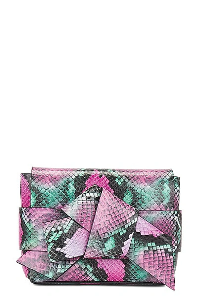 Shop Acne Studios Musubi Wallet Crossbody Bag In Pink & Green