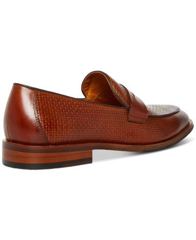 Shop Steve Madden Men's Tarin Woven Vamp Penny Loafer In Tan