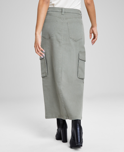 Shop And Now This Women's Cargo Maxi Skirt, Created For Macy's In Crushed Oregano
