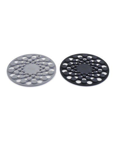 Shop Joseph Joseph Spot-on Set Of 2 Silicone Trivets In Grey