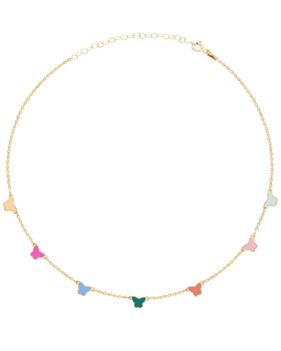 Gabi Rielle 14k Over Silver Lovestruck Collection Candy Butterfly Necklace