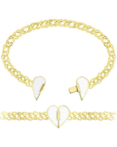 Gabi Rielle 14k Over Silver Lovestruck Collection Luxe Heart Choker