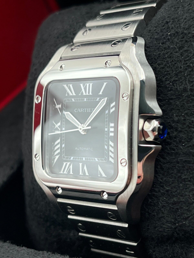 Pre-owned Cartier Santos Green Dial Medium Size Wssa0061 Unworn 2023