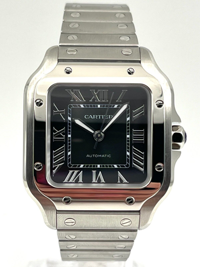 Pre-owned Cartier Santos Green Dial Medium Size Wssa0061 Unworn 2023