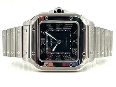 Pre-owned Cartier Santos Green Dial Medium Size Wssa0061 Unworn 2023