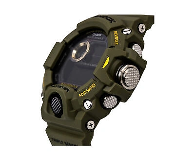 Pre-owned Casio G-shock Gw9400 Rangeman Khaki Digital Resin Watch Gw9400-3