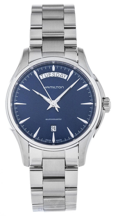 Pre-owned Hamilton Jazzmaster Day Date Blue Dial Automatic Men's Watch H32505141