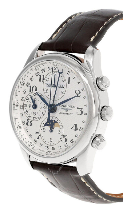 Pre-owned Longines Master Moon Chronograph Men's Watch L2.673.4.78.3