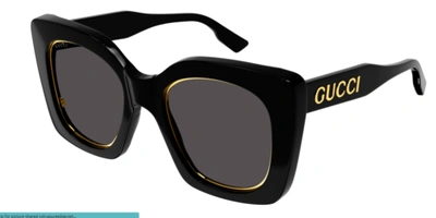 Pre-owned Gucci Authentic  Sunglasses Gg1151s-001 Black W/ Gray Lens 51mm