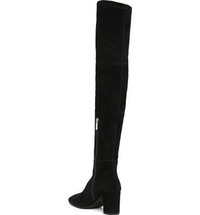 Pre-owned Aquatalia $895 -  Barbera Otk Stretch Suede Weatherproof Boot In Black Size 9