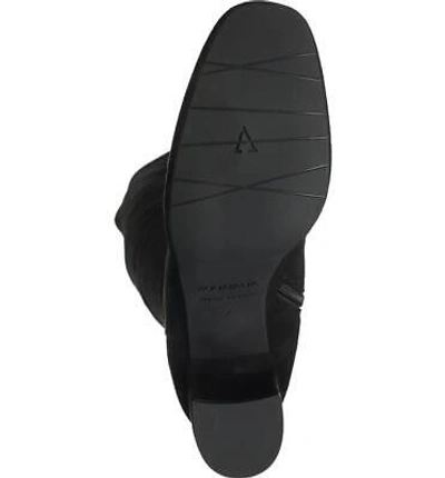 Pre-owned Aquatalia $895 -  Barbera Otk Stretch Suede Weatherproof Boot In Black Size 9