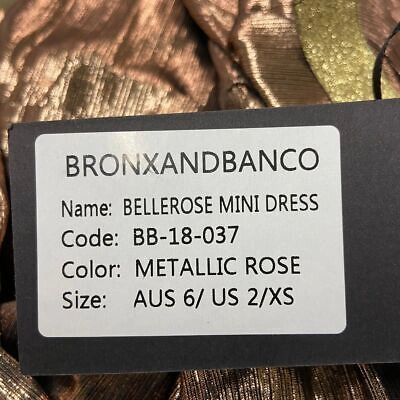 Pre-owned Bronx And Banco Bellerose Mini Dress Women's Size 2 Metallic Rose In Pink