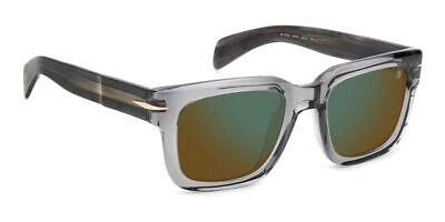 Pre-owned David Beckham Db 7100/s Grey/green 52/21/145 Men Sunglasses