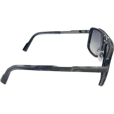Pre-owned Cazal Sunglasses  9104 002 54 21 140 Black Gunmetal Grey Gradient Lens 100% Authe