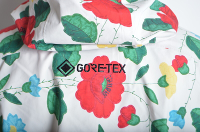 Pre-owned Burton Unisex  Mine77 Anorak Jacket $475 L White Floral Print Gore-tex Rare