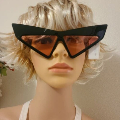 Pre-owned Gucci Hollywood Forever Gg0430 Black Pink Crystal Cateye Sunglasses Msrp $1245