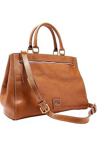 Pre-owned Dooney & Bourke Florentine Zip Satchel Natural