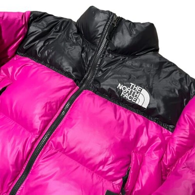 Pre-owned The North Face Womens Nupse Short Down Jacket Fascia Pink Black Sz L Nf0a5gge146