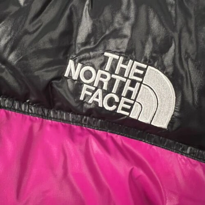 Pre-owned The North Face Womens Nupse Short Down Jacket Fascia Pink Black Sz L Nf0a5gge146