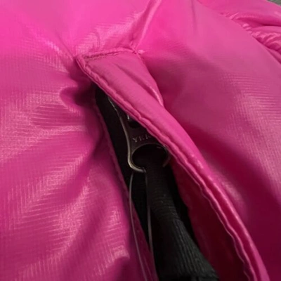 Pre-owned The North Face Womens Nupse Short Down Jacket Fascia Pink Black Sz L Nf0a5gge146