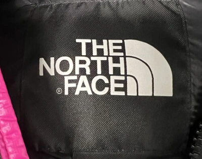 Pre-owned The North Face Womens Nupse Short Down Jacket Fascia Pink Black Sz L Nf0a5gge146