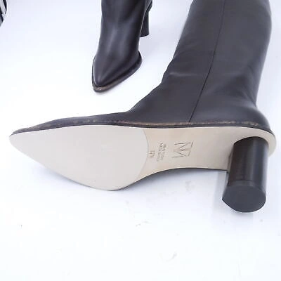 Pre-owned Tamara Mellon 37.5(7 Us)  Wild One Knee High Boots Nappa Leather 65mm(2.56") Heel In Brown