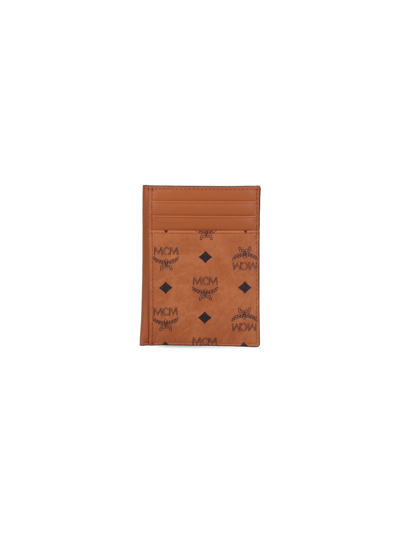 Shop Mcm Mini Card Holder "n/s" In Brown