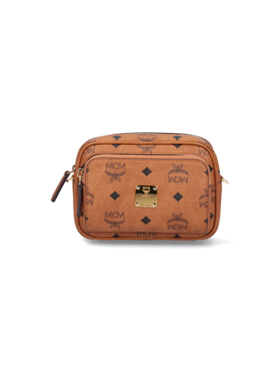 Shop Mcm 'klassik' Mini Bag In Brown